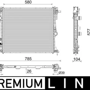 Chłodnica, układ chłodzenia silnika MAHLE CR 2587 000P Promocja