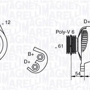 Alternator MAGNETI MARELLI 063321826010 Łatwy zwrot