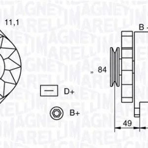 Alternator MAGNETI MARELLI 063321044010 Tani