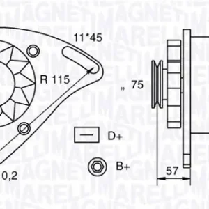 Alternator MAGNETI MARELLI 063321067010 Wyprzedaż