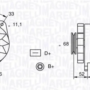 Wyjątkowa oferta Alternator MAGNETI MARELLI 063321154010