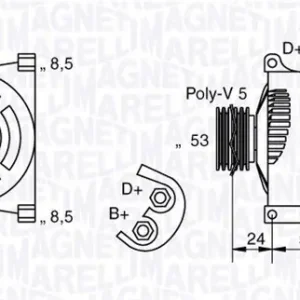 Alternator MAGNETI MARELLI 063377002010 Nowy