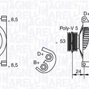 Tylko dziś Alternator MAGNETI MARELLI 063377008010