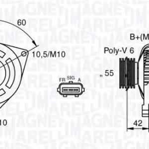 Alternator MAGNETI MARELLI 063377416010 Wyprzedaż