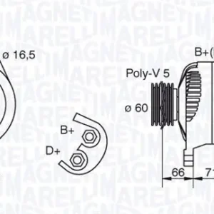 Alternator MAGNETI MARELLI 063321606010 Dostępne od ręki