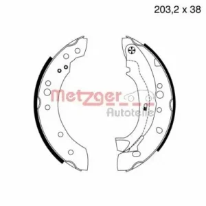 Obniżka ceny Zestaw szczęk hamulcowych METZGER MG 961