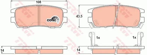Obniżka ceny Klocki hamulcowe TRW GDB1127 21840144