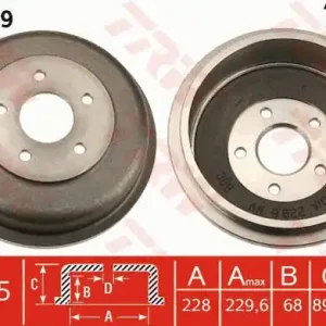Bęben hamulcowy TRW DB4309 4367102 Nie przegap