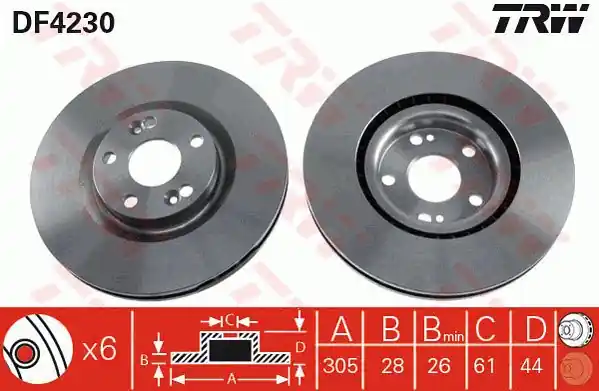 Niska cena Tarcza hamulcowa TRW DF4230 7701206673