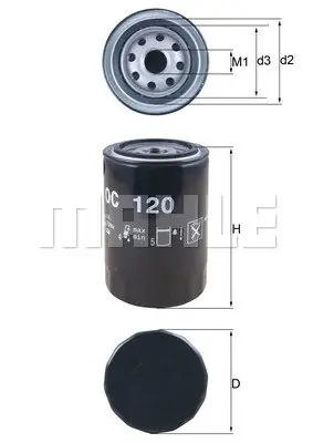 Filtr oleju KNECHT OC120 W81881 Rabat