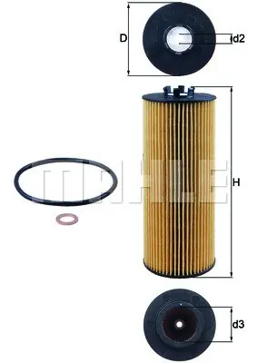 Premium Filtr oleju KNECHT OX164D HU842X