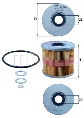 Filtr oleju KNECHT OX122D H1032/1X Kup online