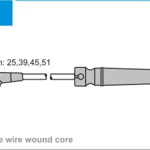 Wyjątkowa oferta Przewody wysokiego napięcia komplet JANMOR AM46 RCDW1203
