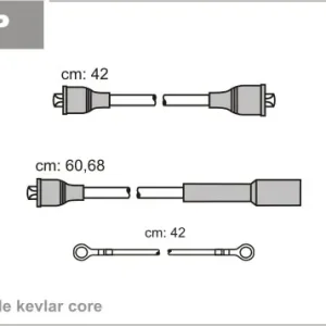 Wyjątkowa oferta Przewody wysokiego napięcia komplet JANMOR E01.P S01